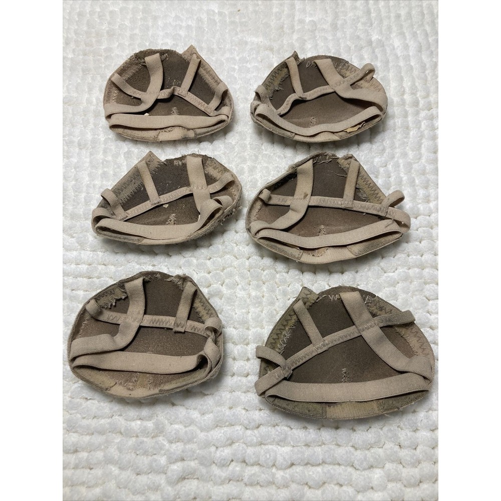 3 Pairs  Foot Thong Girls Dance Shoe FT100 Leather Sole Elastic Strap Beige XS,S